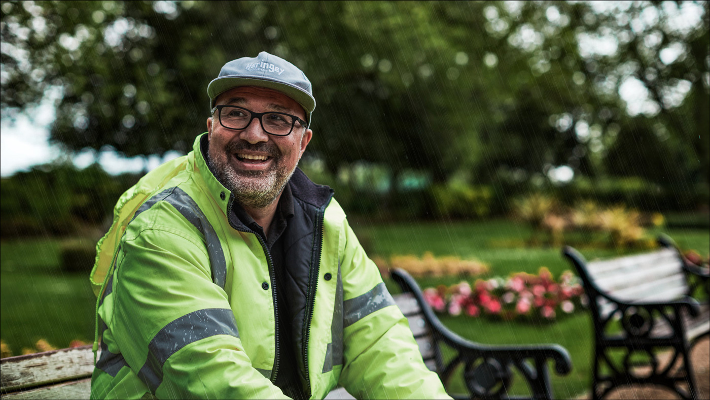 Man sitting on bench